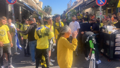 جموع غفيرة من مشجعي كرة القدم بيافا لمتابعة نصف نهائي كأس الدولة 